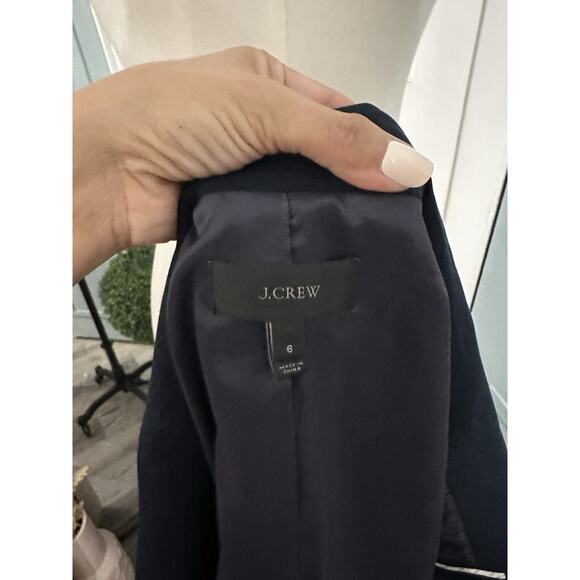J. Crew Thompson Navy Blue Blazer In Bi-Stretch Cotton Size 6 A0361 - Picture 10 of 10